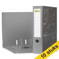 Aanbieding: 10x 123inkt classeur A4 karton grijs gewolkt 80 mm