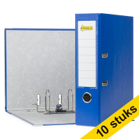 Aanbieding: 10x 123inkt classeur A4 plastic blauw 80 mm