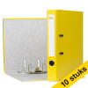 Aanbieding: 10x 123inkt classeur A4 plastic geel 50 mm 300378 - 1