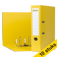 Aanbieding: 10x 123inkt classeur A4 plastic geel 80 mm