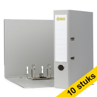 Aanbieding: 10x 123inkt classeur A4 plastic grijs 80 mm