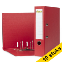 Aanbieding: 10x 123inkt classeur A4 plastic rood 80 mm