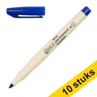 Aanbieding: 10x 123inkt eco permanent marker blauw (1 mm rond)  390607