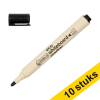 Aanbieding: 10x 123inkt eco whiteboard marker zwart (1 - 3 mm rond)