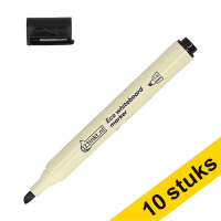 Aanbieding: 10x 123inkt eco whiteboard marker zwart (1 - 5 mm beitel)