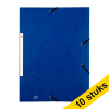 Aanbieding: 10x 123inkt elastomap karton blauw A4  301394