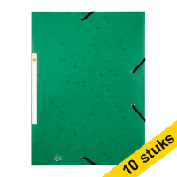 Aanbieding: 10x 123inkt elastomap karton groen A4  301395