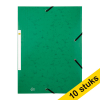 Aanbieding: 10x 123inkt elastomap karton groen A4  301395 - 1