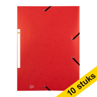Aanbieding: 10x 123inkt elastomap karton rood A4  301396