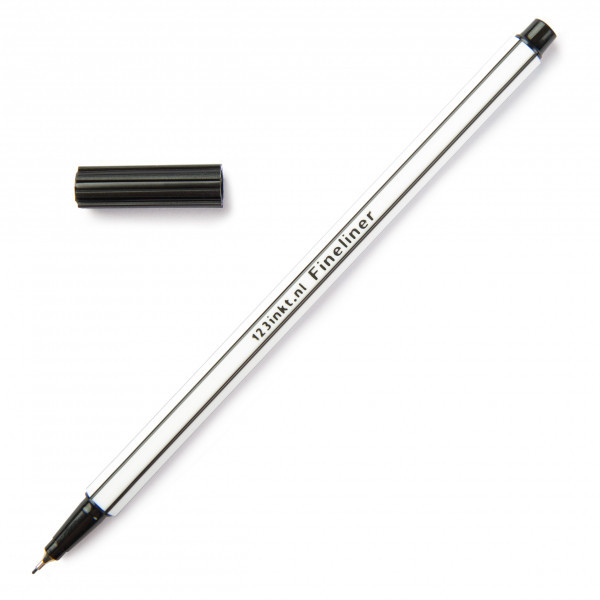 Aanbieding: 10x 123inkt fineliner zwart 300432 - 2