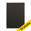 Aanbieding: 10x 123inkt gebonden boek A5 gelijnd 80 vellen zwart 301413 - 1