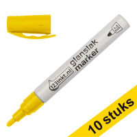 Aanbieding: 10x 123inkt glanslakmarker geel (1 - 3 mm rond)