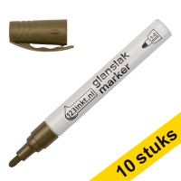Aanbieding: 10x 123inkt glanslakmarker goud (1 - 3 mm rond)  300863