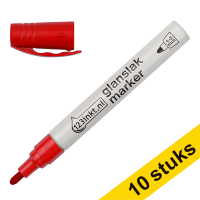 Aanbieding: 10x 123inkt glanslakmarker rood (1 - 3 mm rond)