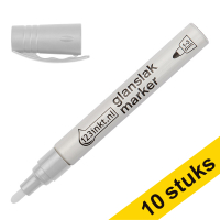 Aanbieding: 10x 123inkt glanslakmarker wit (1 - 3 mm rond)  300862