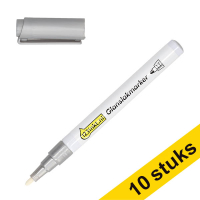 Aanbieding: 10x 123inkt glanslakmarker zilver (1 - 2 mm rond)