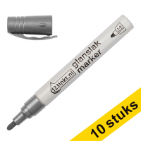 Aanbieding: 10x 123inkt glanslakmarker zilver (1 - 3 mm rond)  300864