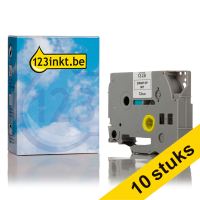 Aanbieding: 10x 123inkt huismerk vervangt Brother TZe-231 tape zwart op wit 12 mm TZe231C 650775