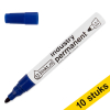 Aanbieding: 10x 123inkt industriële permanent marker blauw (1,5 - 3 mm rond)