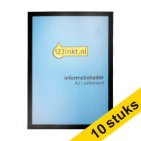 Aanbieding: 10x 123inkt informatiekader A3 zelfklevend zwart  302751