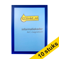 Aanbieding: 10x 123inkt informatiekader A4 magnetisch blauw  302743