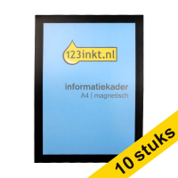 Aanbieding: 10x 123inkt informatiekader A4 magnetisch zwart  302745