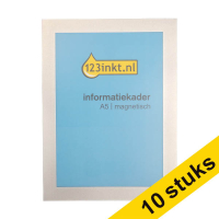 Aanbieding: 10x 123inkt informatiekader A5 magnetisch zilver  302749