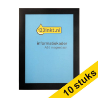 Aanbieding: 10x 123inkt informatiekader A5 magnetisch zwart  302748