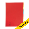 Aanbieding: 10x 123inkt kartonnen tabbladen A4 gekleurd met 10 tabs (23-gaats)