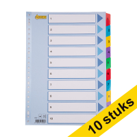 Aanbieding: 10x 123inkt kartonnen tabbladen A4 met 10 tabs (23-gaats)