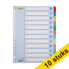Aanbieding: 10x 123inkt kartonnen tabbladen A4 met 12 tabs (23-gaats)