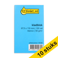 Aanbieding: 10x 123inkt kladblok 67,5 x 110 mm 100 vellen blanco