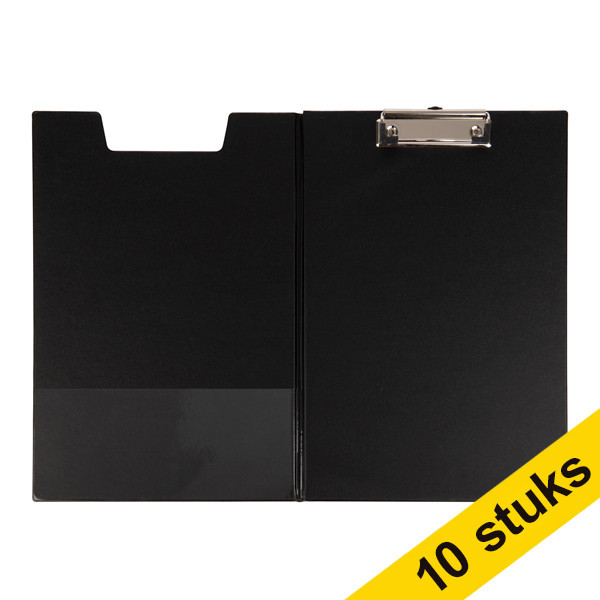 Aanbieding: 10x 123inkt klembord met omslag zwart A4 staand  390650 - 1