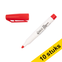 Aanbieding: 10x 123inkt mini whiteboardmarker rood (1 mm rond)  390569