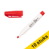 Aanbieding: 10x 123inkt mini whiteboardmarker rood (1 mm rond)