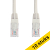 Aanbieding: 10x 123inkt netwerkkabel Cat6 U/UTP grijs (0,25 meter)