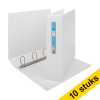 Aanbieding: 10x 123inkt panorama ringmap met 4 D-ringen 50 mm wit