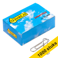 Aanbieding: 10x 123inkt paperclips rond 33 mm (100 stuks)  300648