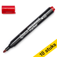 Aanbieding: 10x 123inkt permanent marker rood (1-3 mm rond)
