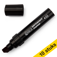 Aanbieding: 10x 123inkt permanent marker zwart (5 - 14 mm schuin)  300868