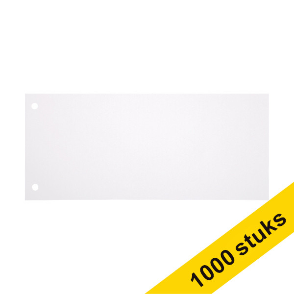 Aanbieding: 10x 123inkt scheidingsstrook 105 x 240 mm wit (100 stuks) 301773 - 1