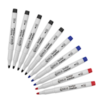Aanbieding: 10x 123inkt textielmarker (zwart/blauw/rood)  302165