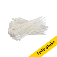 Aanbieding: 10x 123inkt tiewrap 100 x 2,5 mm wit (100 stuks)