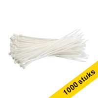 Aanbieding: 10x 123inkt tiewrap 200 x 3,6 mm wit (100 stuks)