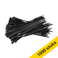 Aanbieding: 10x 123inkt tiewrap 200 x 4,8 mm zwart (100 stuks)