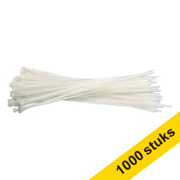Aanbieding: 10x 123inkt tiewrap 292 x 3,6 mm wit (100 stuks)