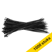 Aanbieding: 10x 123inkt tiewrap 300 x 3,6 mm zwart (100 stuks)
