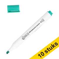 Aanbieding: 10x 123inkt whiteboard marker groen (1 - 5 mm beitel) 303308