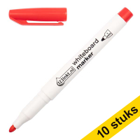 Aanbieding: 10x 123inkt whiteboard marker rood (1 mm rond)  300895