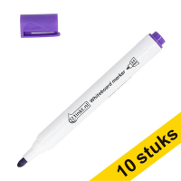 Aanbieding: 10x 123inkt whiteboard marker violet (2,5 mm rond) 303303